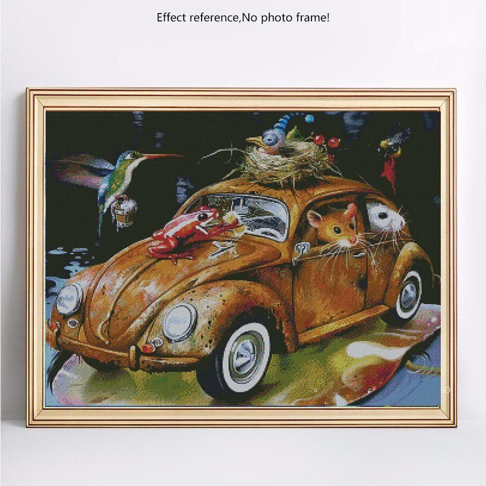Diamond Painting Cartoon Diamond Painting Round Stones Car Hobby And Handicraft Diamond Embroidery 20X30