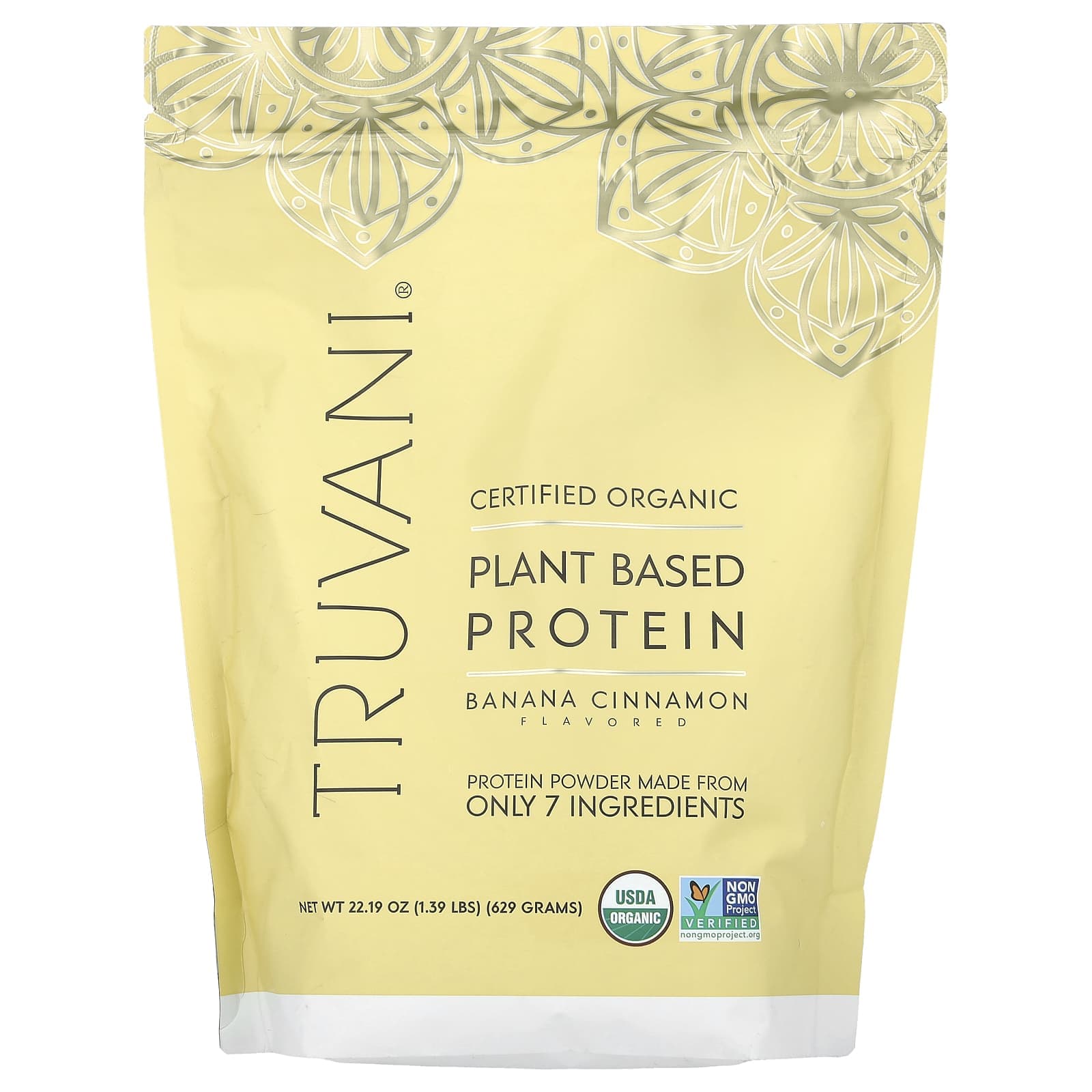 Truvani, Plant Protein, Banana Cinnamon, 1.39 lb (629 g)