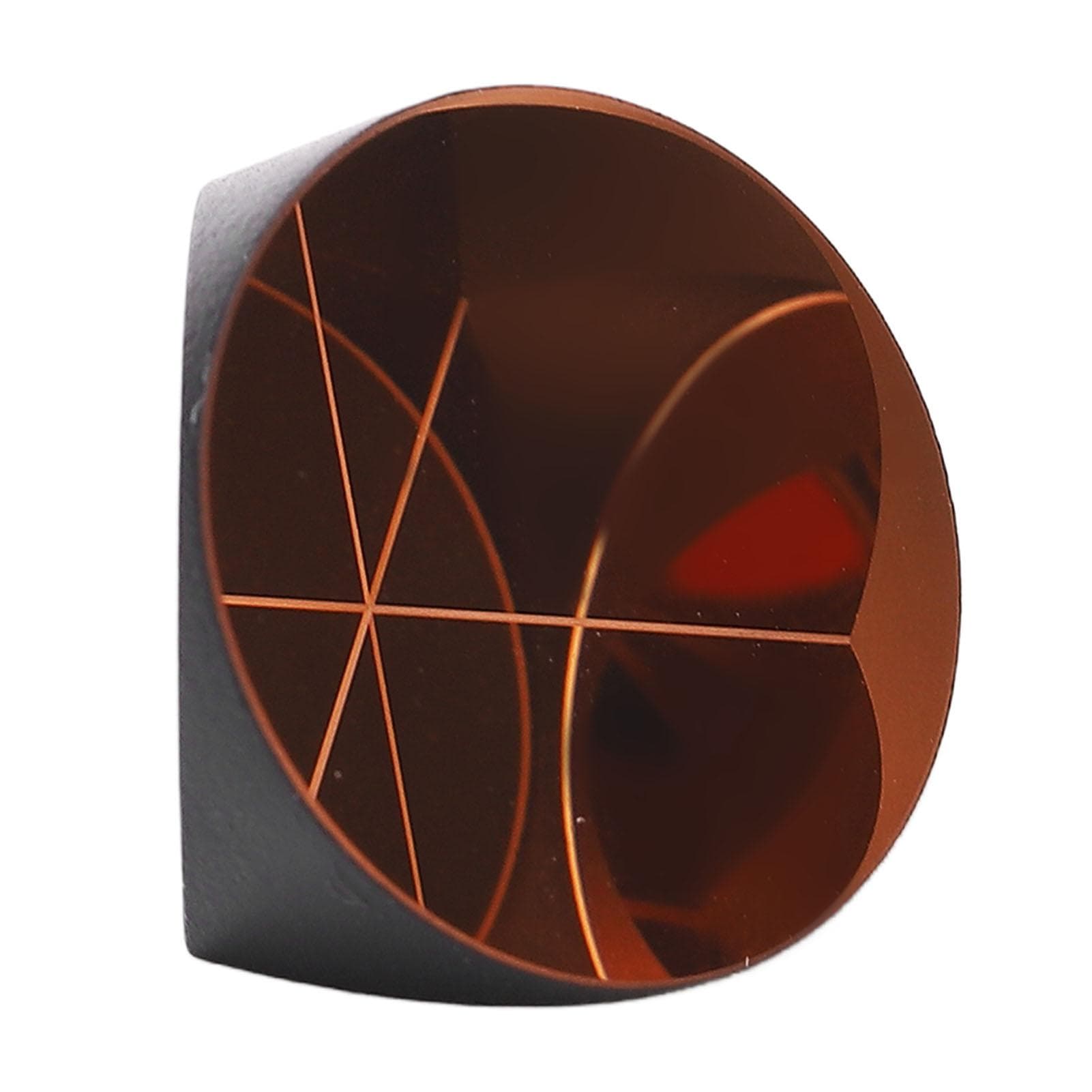 Corner Prism Cube Copper Coated Plated Trihedral Retroreflector Optical Glass Dia 17.8mm
