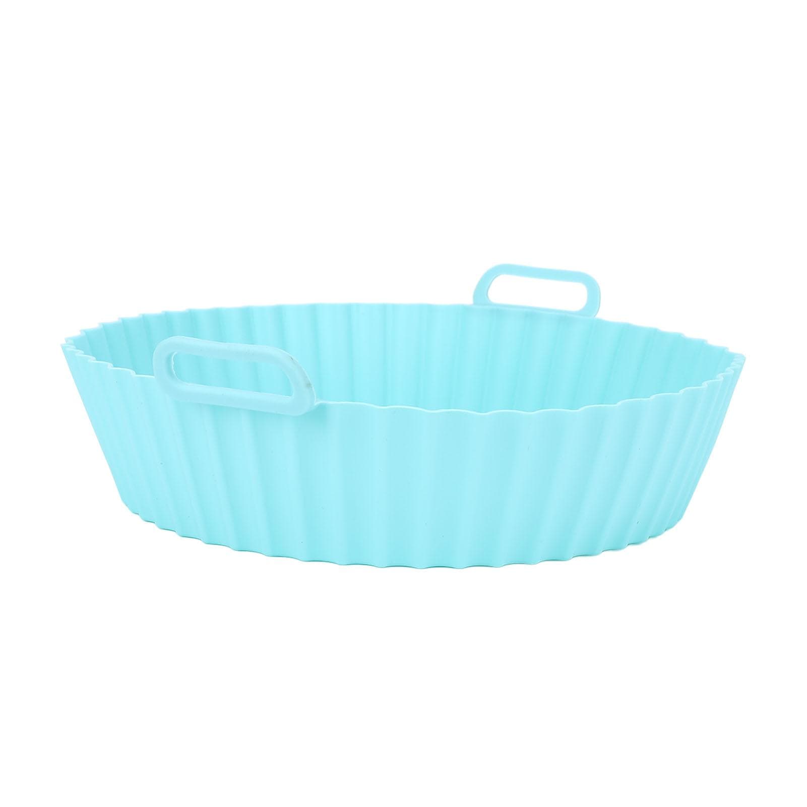 Fryer Silicone Liner Round Non Stick High Temperature Proof Reusable Fryer Oven Baking Tray with blue