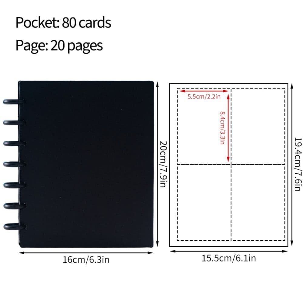 Multi-pockets Loose-leaf Binder Kpop Idol Cards Collect Book New Photo Album Star Chaser black
