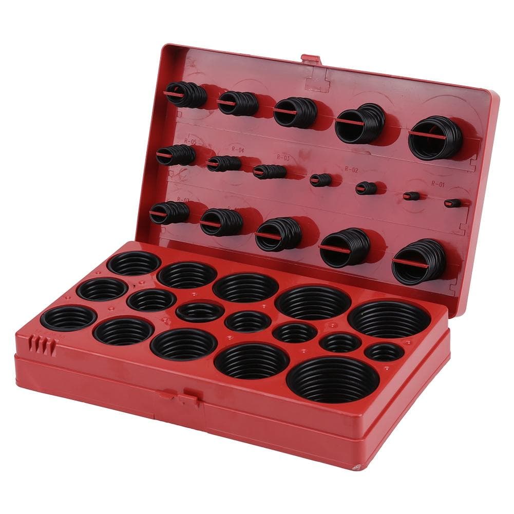 419pcs O Ring Assortment Set Seal Gasket Universal Rubber O Ring Kit R01R32
