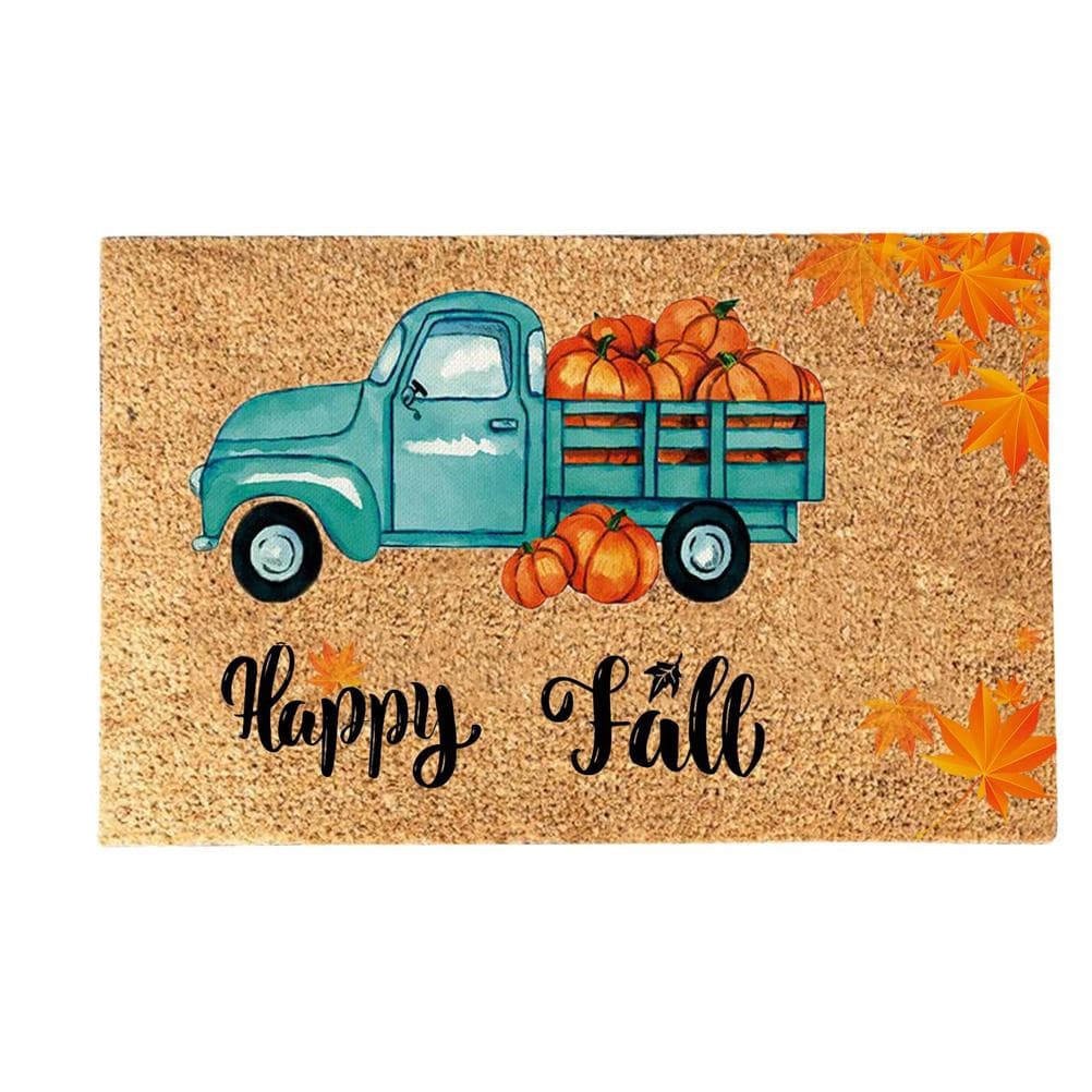 Funny Thanksgiving Doormat Anti Slip Door Mat Autumn Entryway Rug for Front Door Kitchen Bathroom