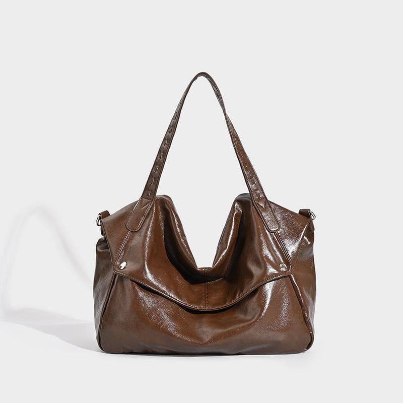 Large Bag Tote Bag Ladies Vintage Spring High-grade Texture Niche Commuter Large Capacity Crossbody Bag