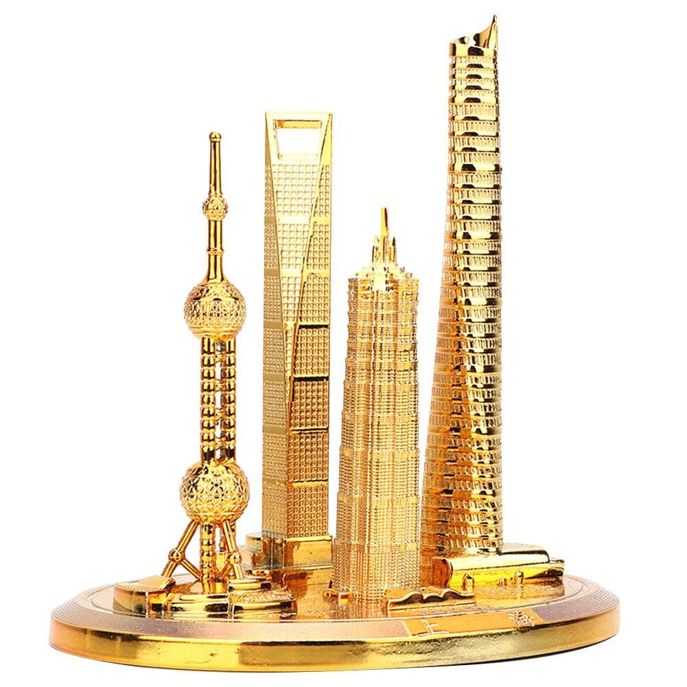 Shanghai Building Collection Model Oriental Pearl Tower Global Financial Center Souvenir(#3) gold