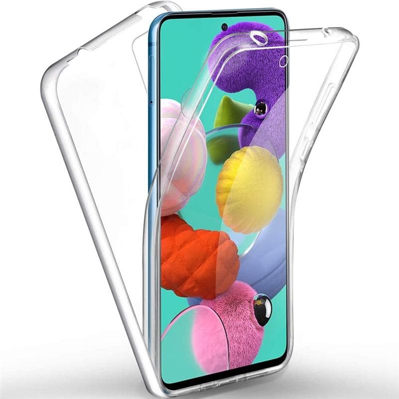 360 Double Silicon Case For Samsung Galaxy A51 A71 A81 A91 A50 A70 A30 A40 A20 A10 A20E A10S Cover Samsung Galaxy A10 clear