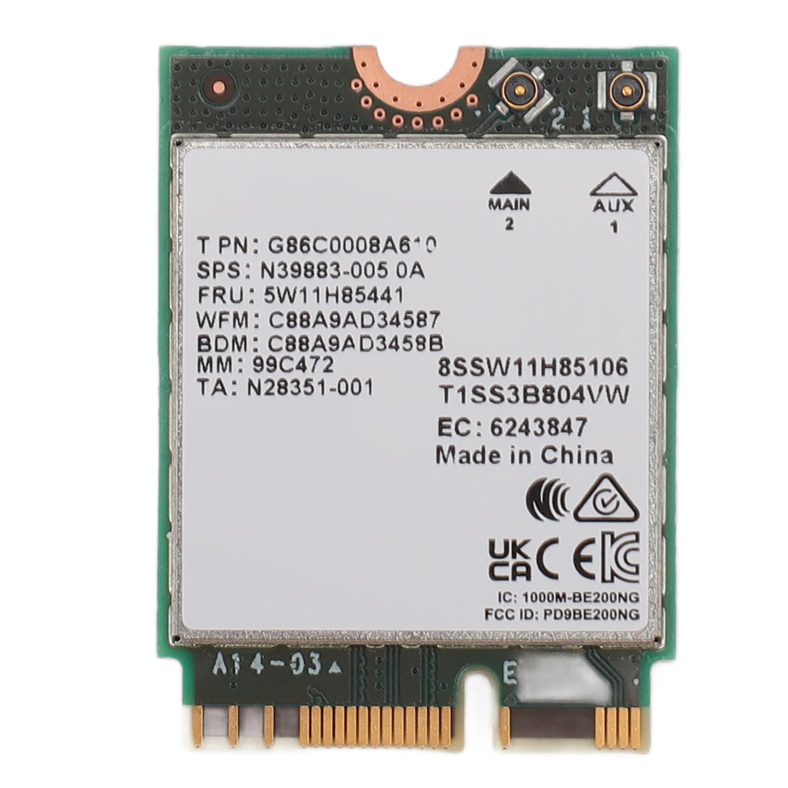 WiFi 7 Network Card for Intel BE200 NGW Bluetooth 5.4 8774Mbps M.2 NGFF Network Support for Windows