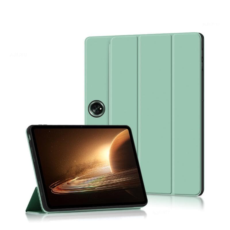 Case For OnePlus Pad 11.61 inch Magnetic PU Leather Stand Cover For OPPO Pad 2 11.61'' 2023 Tri-Folding Tablet Protective Cover OPPO Pad 2 11.61 light green