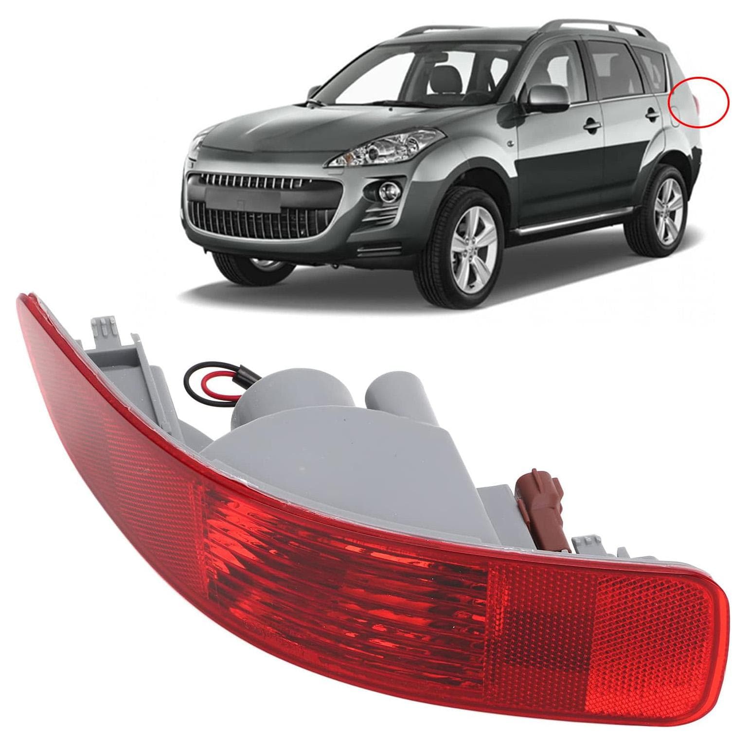 For Mitsubishi Outlander 07-12 Right/Left Side Rear Tail Lamps Bumper Reflector Light Left