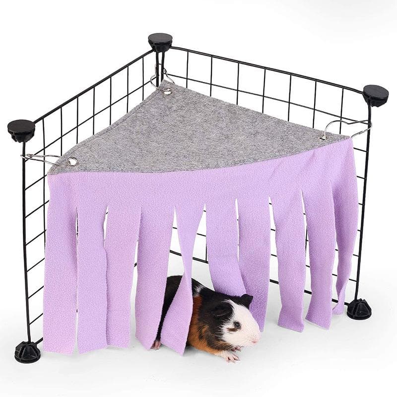 Home Supplies Hamster Hammock Guinea Pig Rabbit Tassel Corner House Avoid Tent Nest Small Pet Hidden House purple