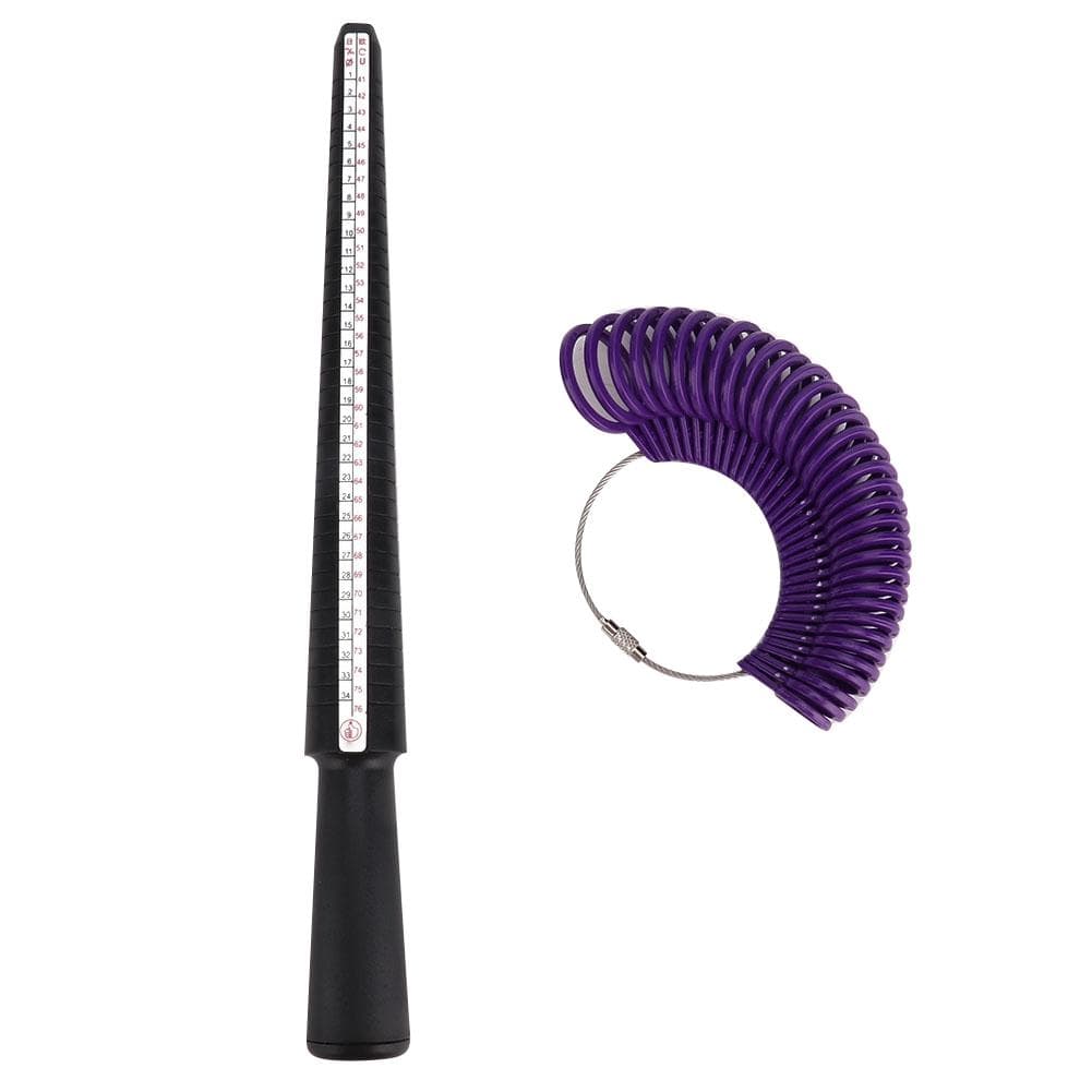 Plastic Ring Sizer Mandrel Stick Finger Gauge Ring Jewelry Measuring Tool