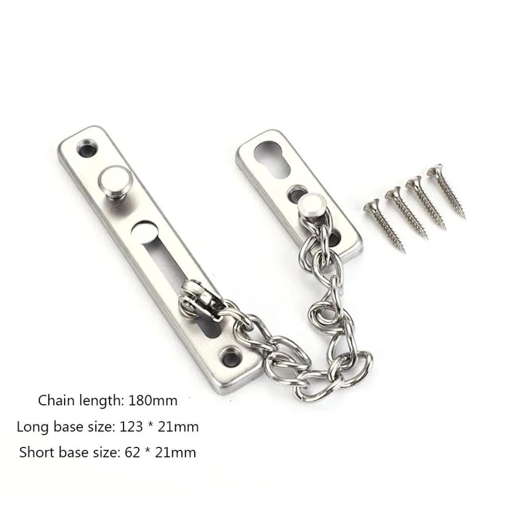 Door Chain with Lock Door Lock Bolt Chain Kids Safety Security Home Latch Buckle Guard Lock Anti-Theft Hotel Hardware Accessorie