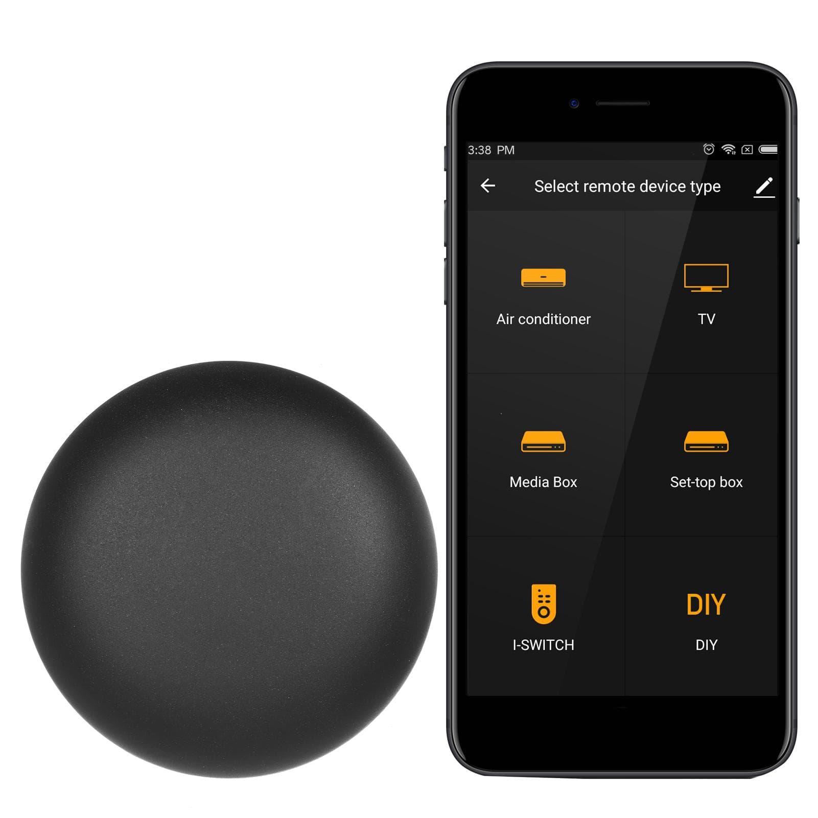 TUYA Wifi Smart IR Remote Controller for Smart Home Compatible with Alexa Google Home Universal black