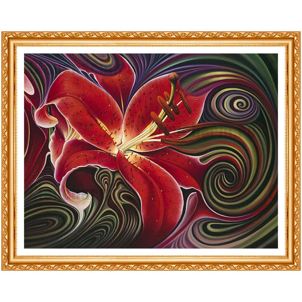 Diamond Painting Flowers Cross Stitch Full Round Diamond Embroidery Flowers Pictures Home Decor 20X30CM
