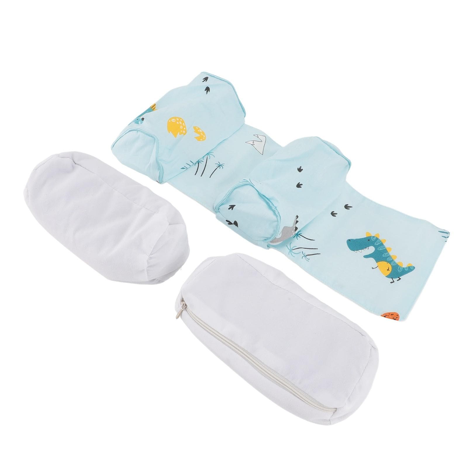 Adjustable Baby Head Support Pillow with Buckwheat Filling Prevent Flat Head Soft Breathable