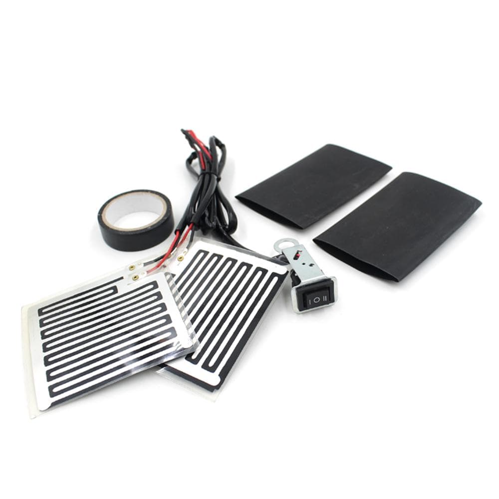 Motorcycle Electric Heating Handlebar Warmer, Grip Warmer 12V Heated Grips for Motorcycle, black
