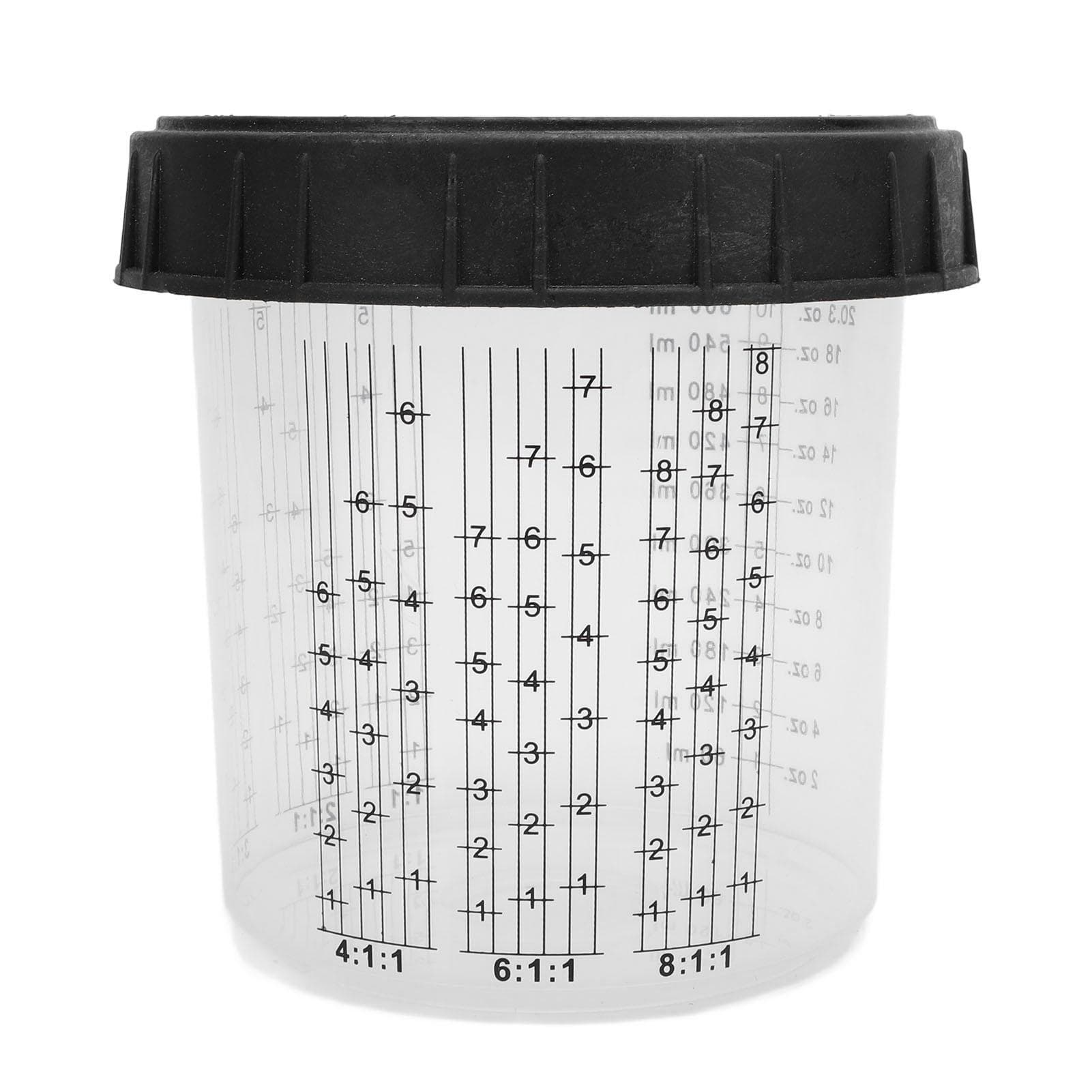23PCS Disposable Paint Sprayer Mixing Cup Kit with Sealing Ring and Lids System for Automotive