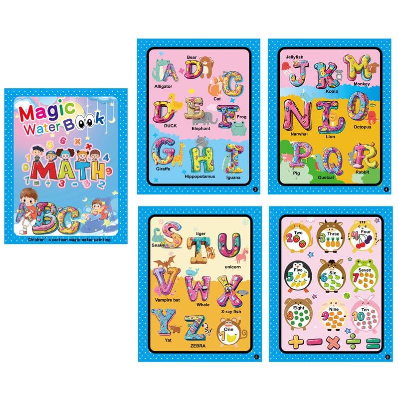 Kids Montessori Reusable Coloring Book Magic Water Drawing Book Painting Drawing Toys Sensory Early Education Toys for Kids