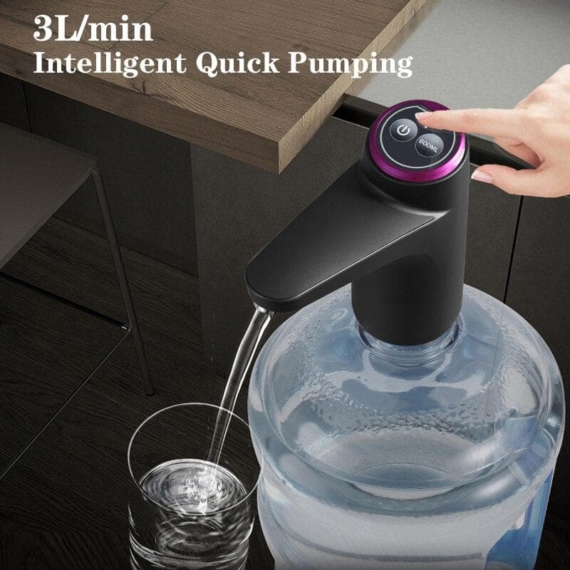 Wireless Electric Barreled Water Pump Intelligent Pressurized Purified Water Automatic Water Dispenser Simple Barrel Type Pumpin black