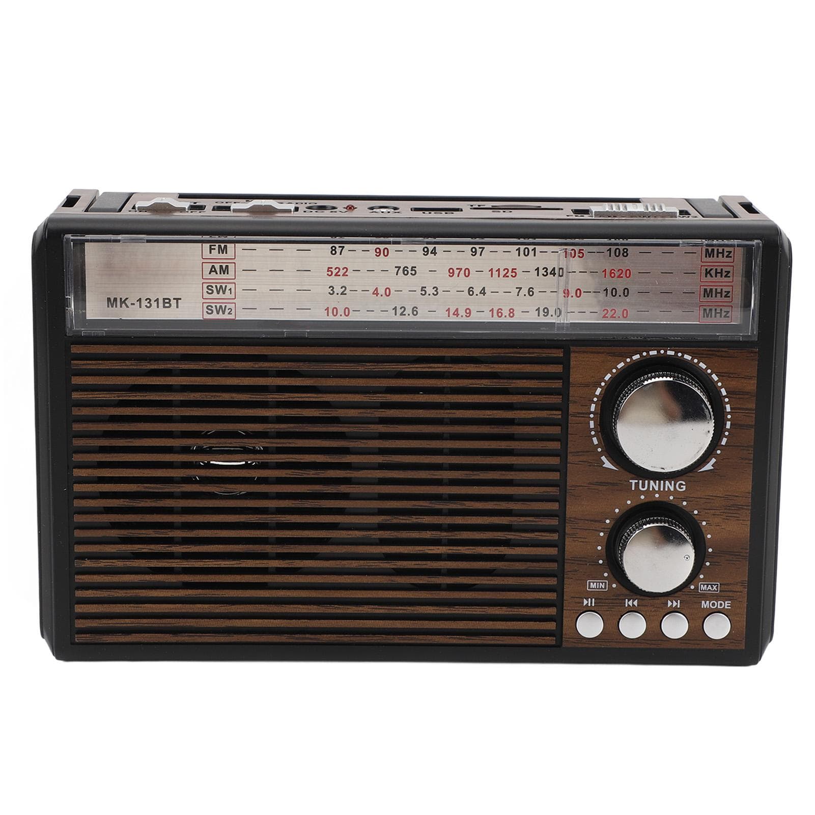 FM AM SW Radio Telescopic Antenna Multiple Band MP3 Player Radio Portable Vintage Radio with US Plug
