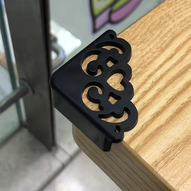 4Pcs/lot Hollow Out Flower Pattern Soft Baby Safe Corner Protector Baby Kids Table Desk Corner Guard Children Safety Edge Guards black