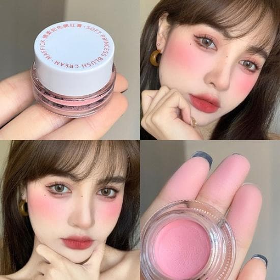 Blush Cream Natural Delicate three-dimensional Contouring Sleeper Silkworm color matte Velvet Mousse Rouge Lasting Setting makeup for women 06#