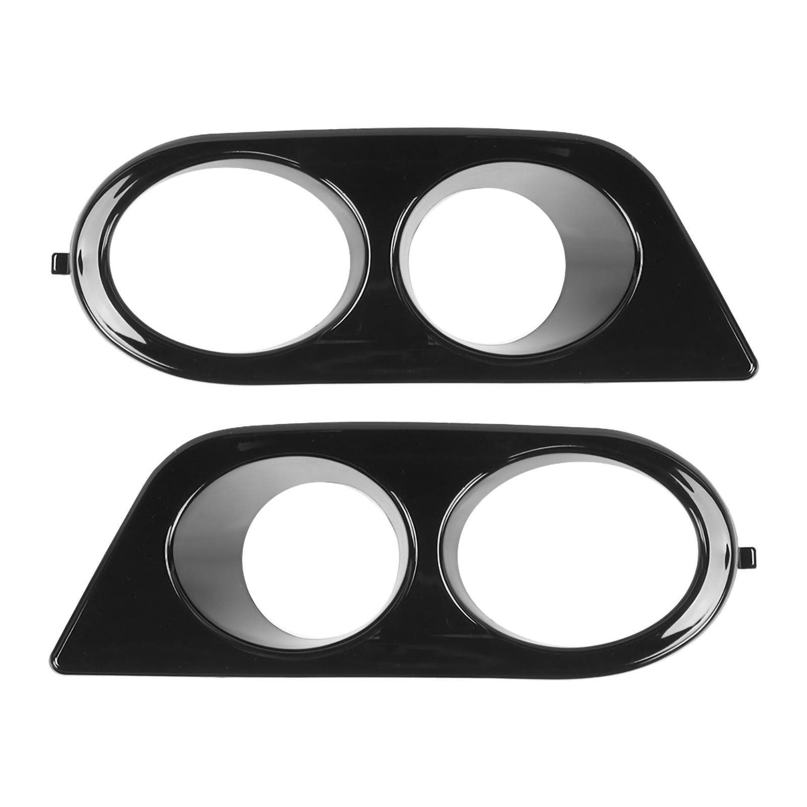 2pcs Front Bumper Foglight Cover Dual Holes Car Accessory Fit for E46 M3 2001?2006Glossy Black black