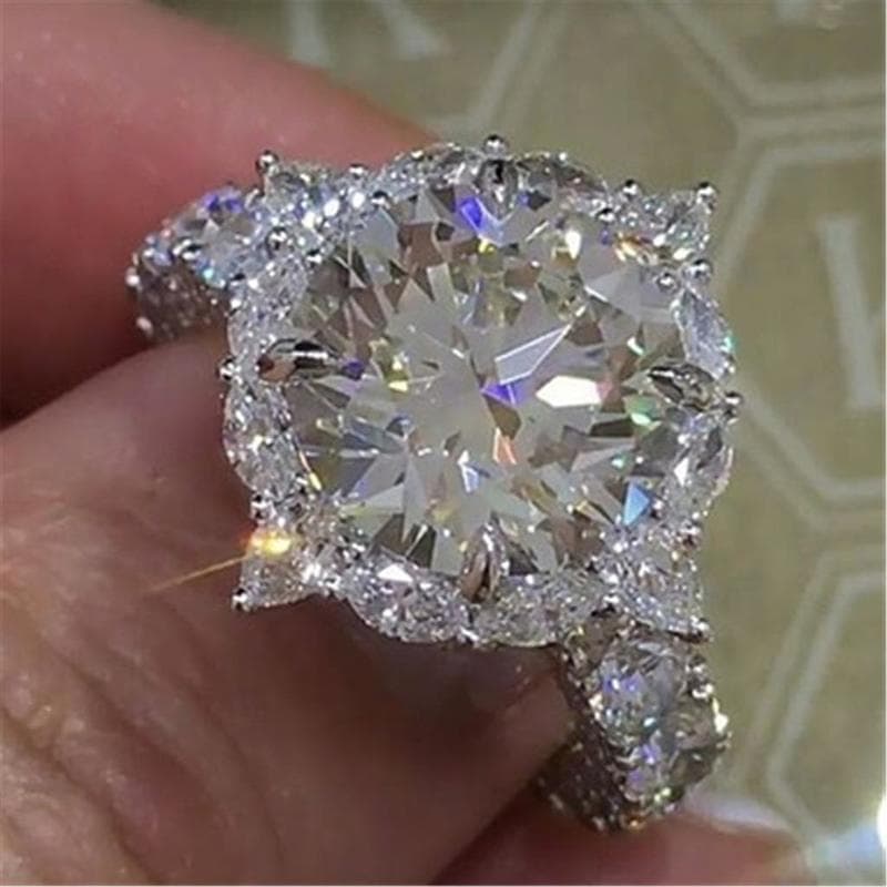 Women Fashion Shining Rings Big Diamond Ring Jewelry Wedding Gilrs Gifts 10