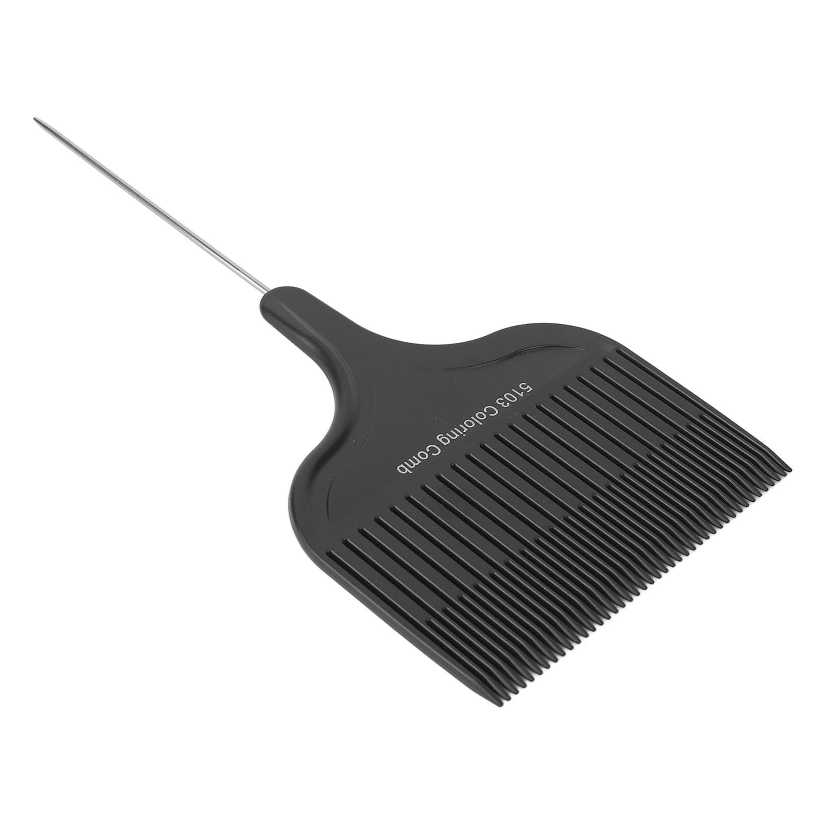 Hair Dyeing Comb Professional Steel Needle Pointed Tail Sectioning Highlights Comb for Hair Dying black