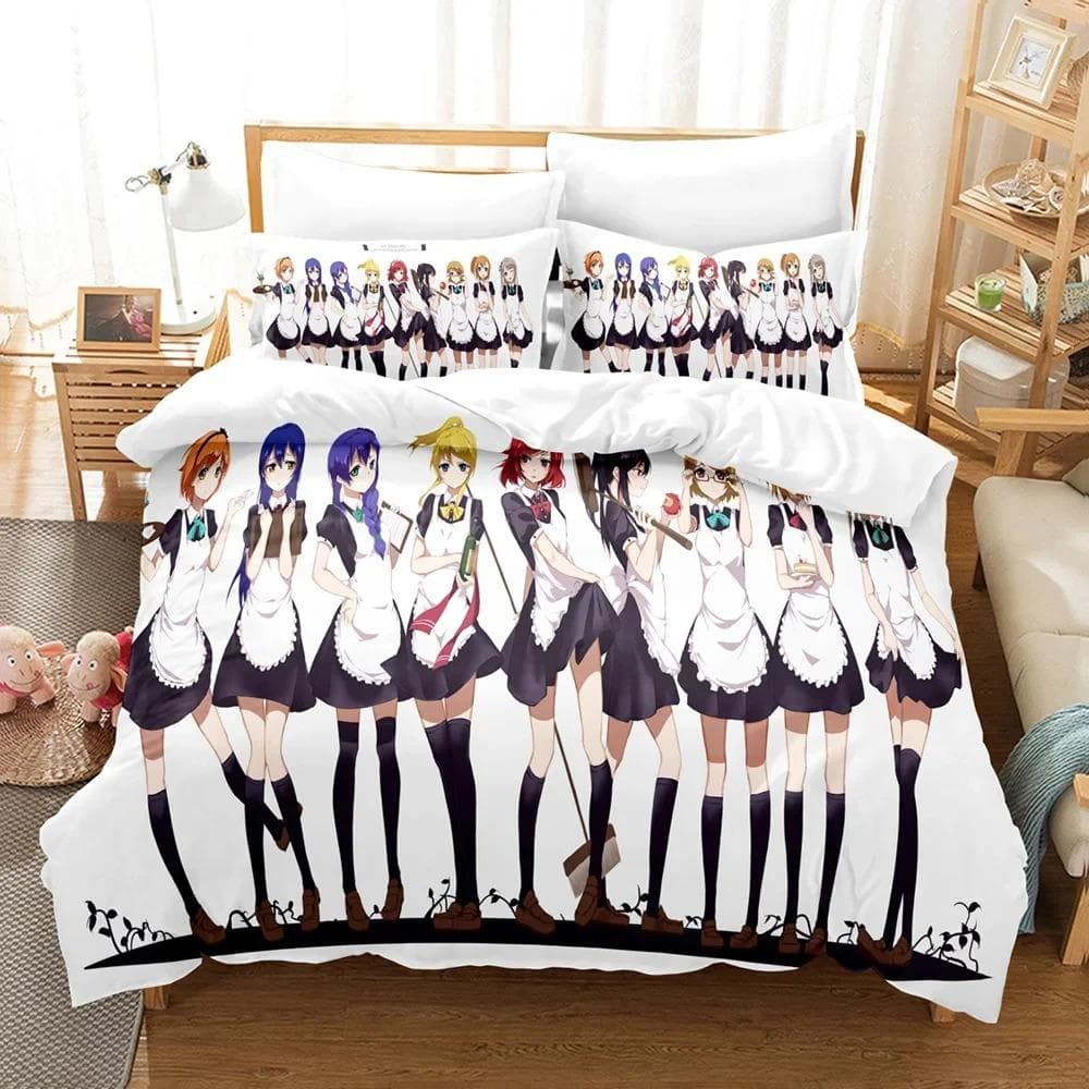 3DLove Live College Idol Festival Bedding Sets Duvet Cover Set With Pillowcase Twin Full Queen King Bedclothes Bed Linen 70x133cm 2pcs
