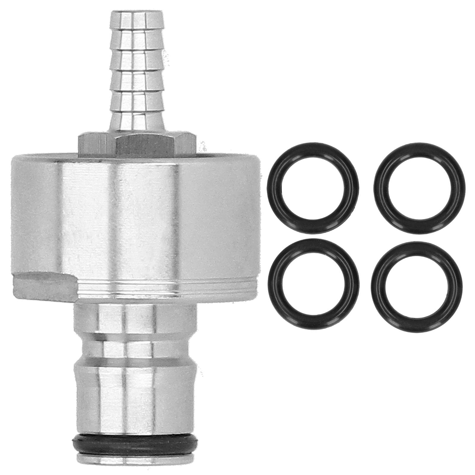 Stainless Steel Carbonation Cap with 5/16in Barb Ball Lock Type Fit Soft PET Bottle Beer Making