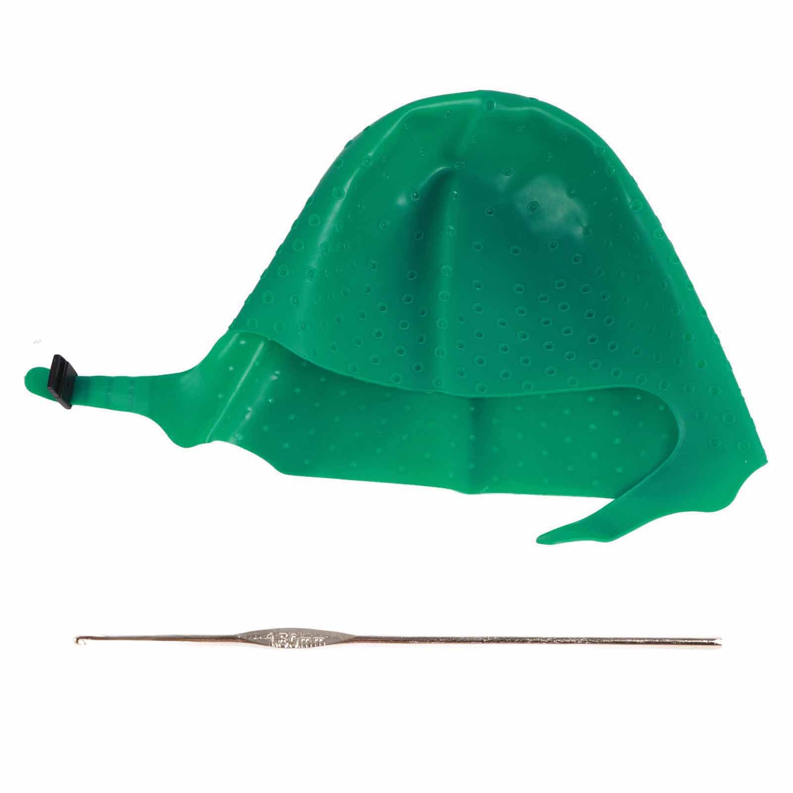 Hair Coloring Highlighting Hat Silicone Reusable DIY Hair Dyeing Hat Tool for Beauty Salon Green green