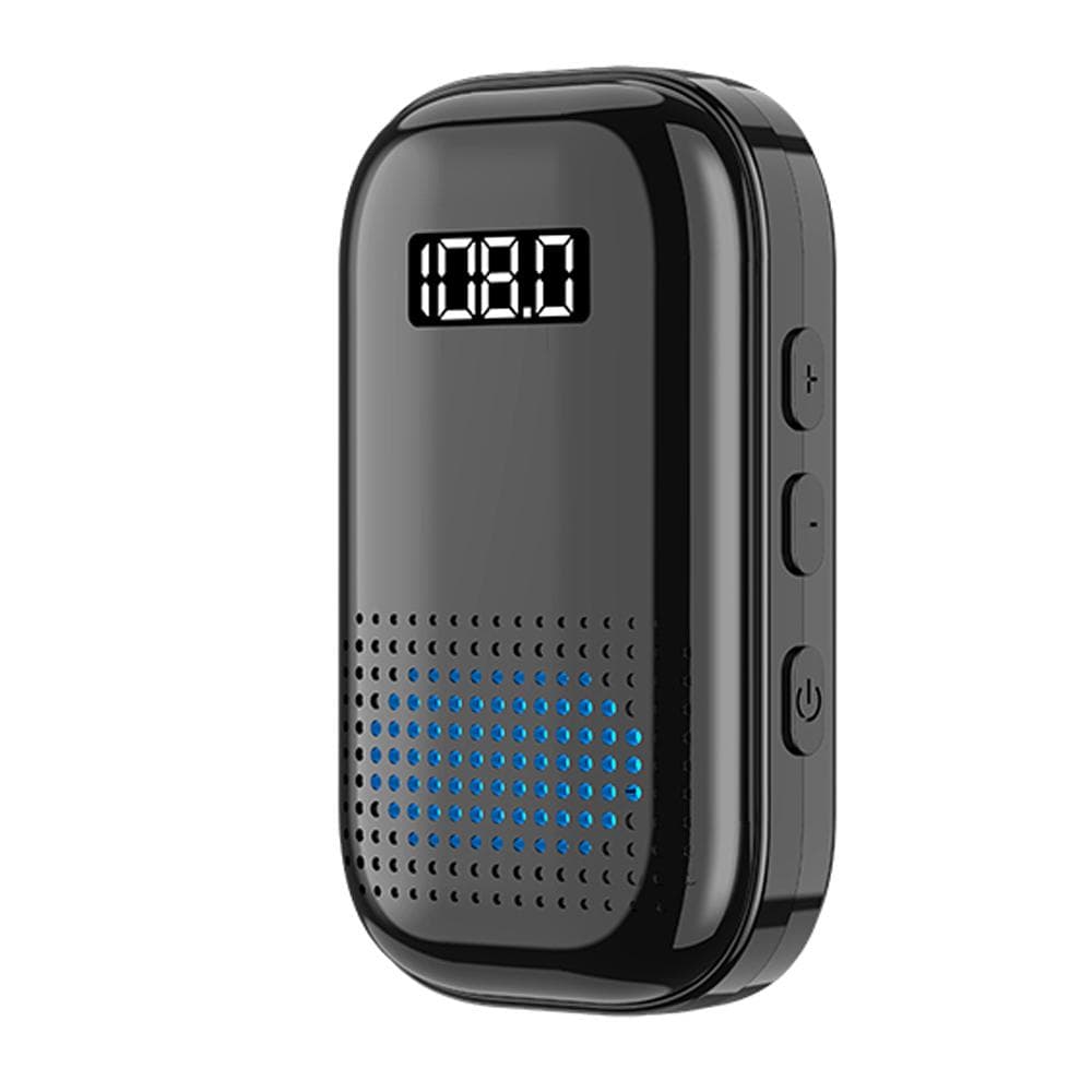 Multifunctional BT5.4 Receiver Wireless Audio Adapter Support TF Card Builtin FM Radio with Clip black