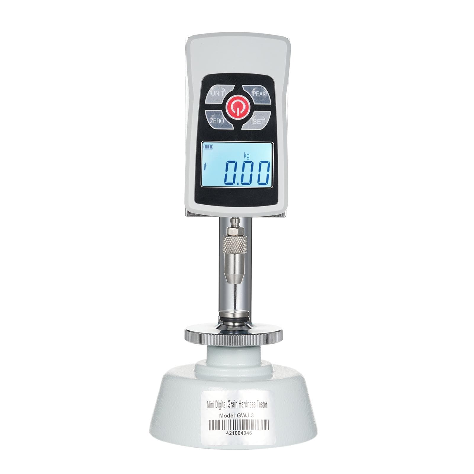 GWJ-3 Digital Grain Hardness Tester Meter Mini Grain Durometer for Seed Fodder Paddy Rice Cereal grey