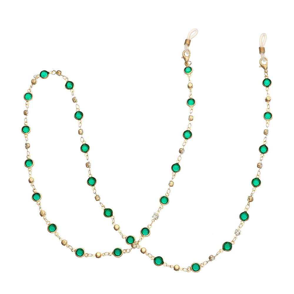 Glasses Chain for Women Acrylic Colorful Crystal Sunglasses Chains Eyewear Lanyard Necklace Eyeglass Strap Glasses Accessories green
