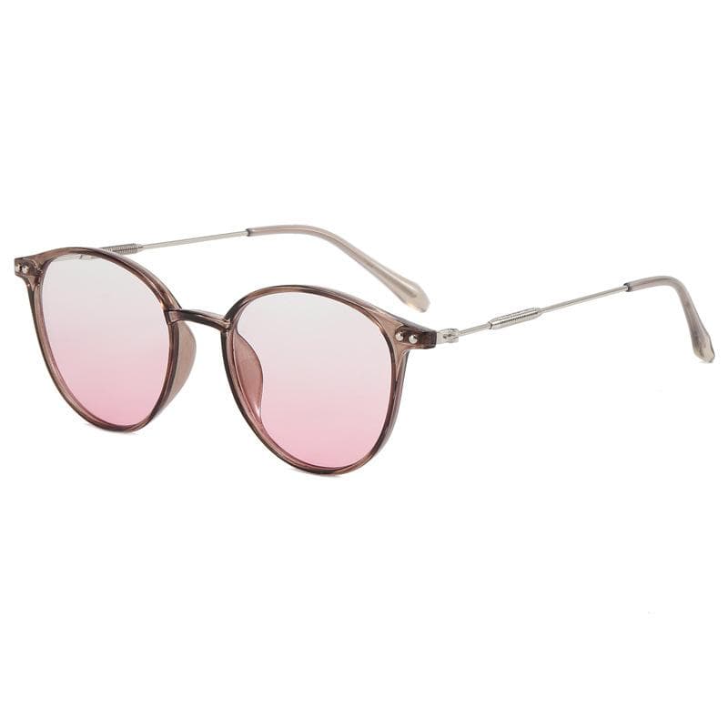 Korean Style Women Sunglasses Round Shape UV Protection Outdoor Travel Hiking Sun Glasses Fashion Accessories