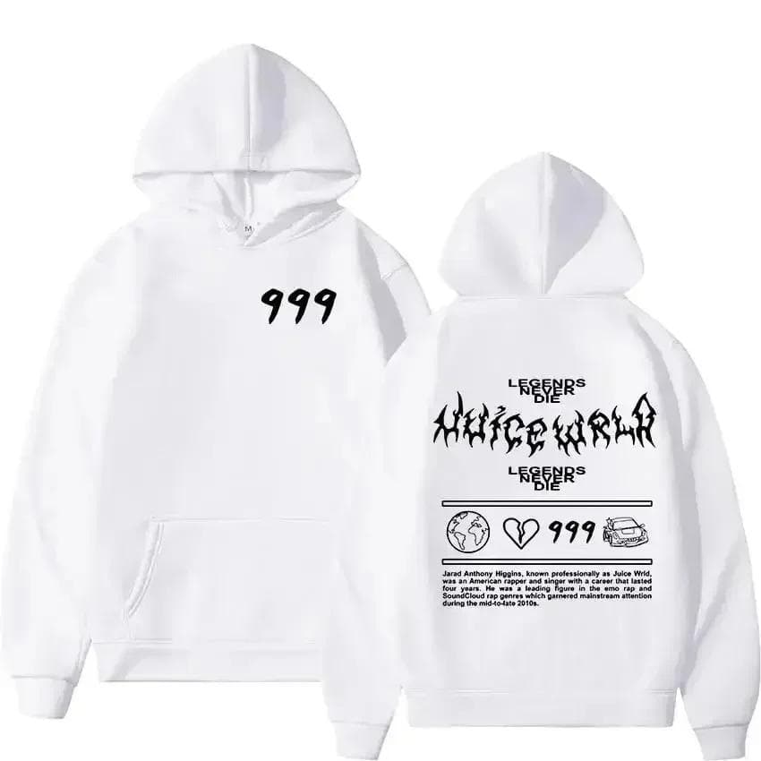 Male and female rapper Juice Wrld hooded sweatshirt city fashion sweatshirt popular hip-hop sweatshirt 3XL