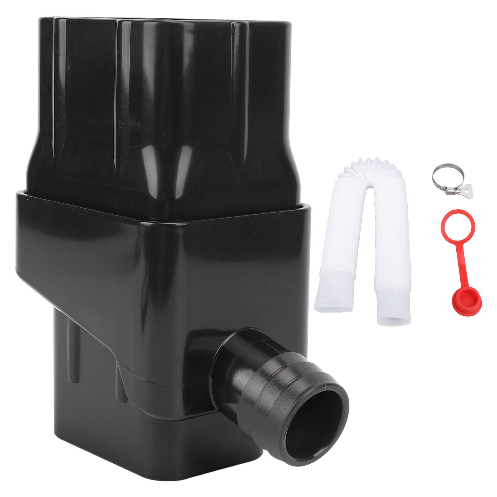 Rainwater Collection System Easy Installation Efficient Rain Barrel Diverter Kit for Downspout black