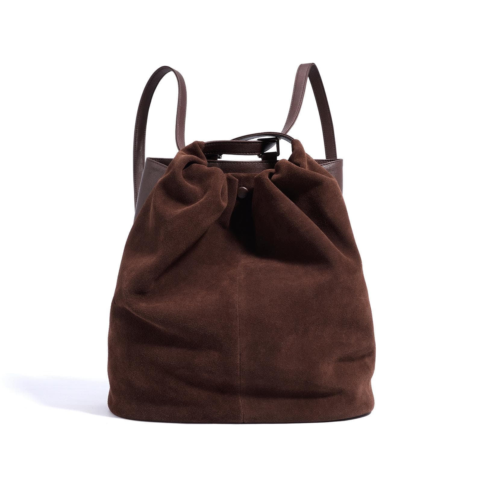 Niche Backpack, Suede for Autumn and Winter with A High-end Feel, Brown Backpack, Single-shoulder Bag, Versatile, Casual and High-quality Women's Bag coffee