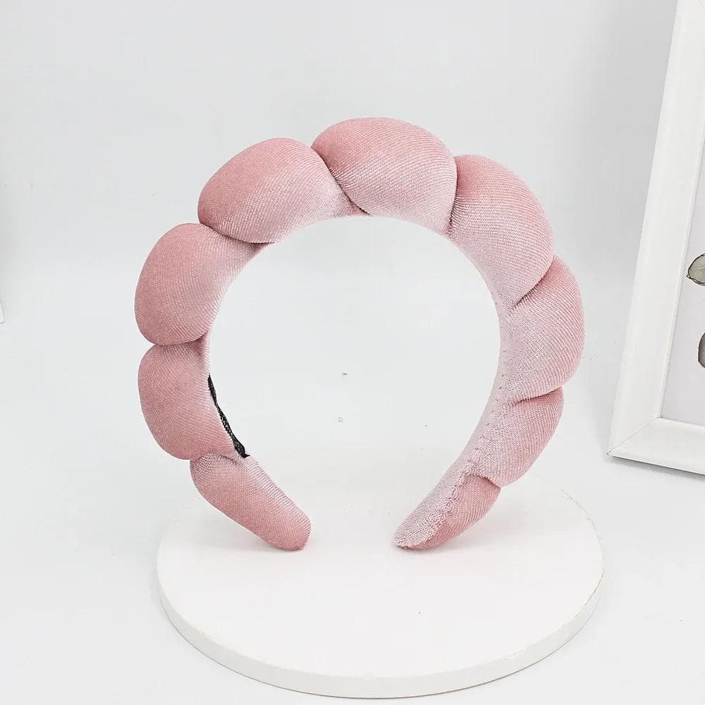 Sponge Spa Headband Velvet Washing Face Wide Padded Hair Hoop Skin Care Makeup Removal Shower For Women Girls Hair Accessories