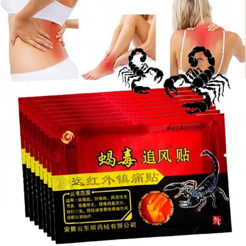 1/8/24/40/80PcsChinese Scorpion Pain Relief Plaster for Shoulder Neck Back Knee Joint Muscle Pain Relief Health Care 24PCS