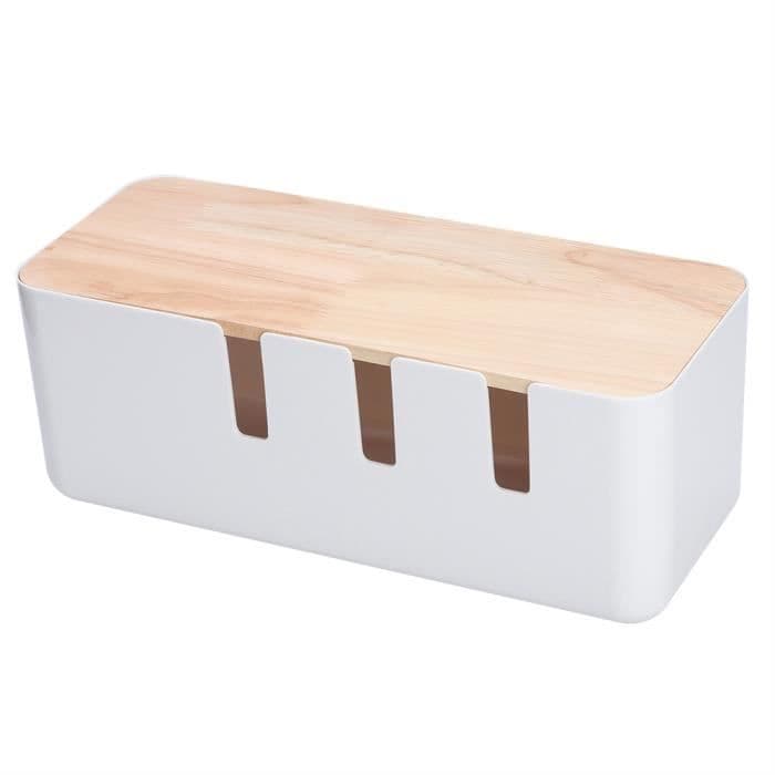 Boîte de rangement de câbles à trous de ventilation multiples ABS, boîte organisateur de câbles, organisateur de prises pour