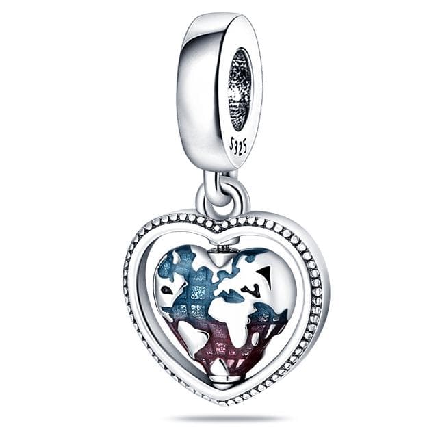 925 Sterling Silver Firefly Charms Evil Eye Air Balloon Blue Charms Bracelet DIY Jewelry Making