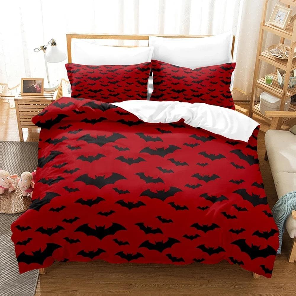 Bats Bedding Set 3D Printing Bedroom Decor Duvet Quilt Cover Twin Queen King Single Double Bedclothes With Pillowcase 70x133cm 2pcs
