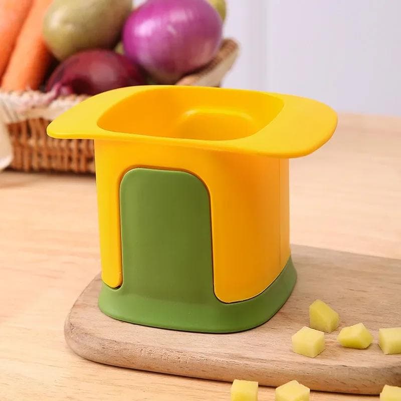 Multifunctional Cucumber Potato Slicer Household Hand Pressure Onion Dicer Kitchen Tools Vegetable Chopper French Fries Cutter yellow
