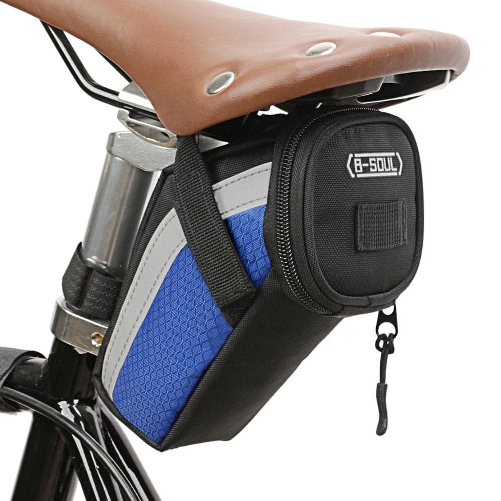 Bike Saddle Bag Cycling Seat Tail Bag Pouch MTB Bicycle Tool Storage Bag blue