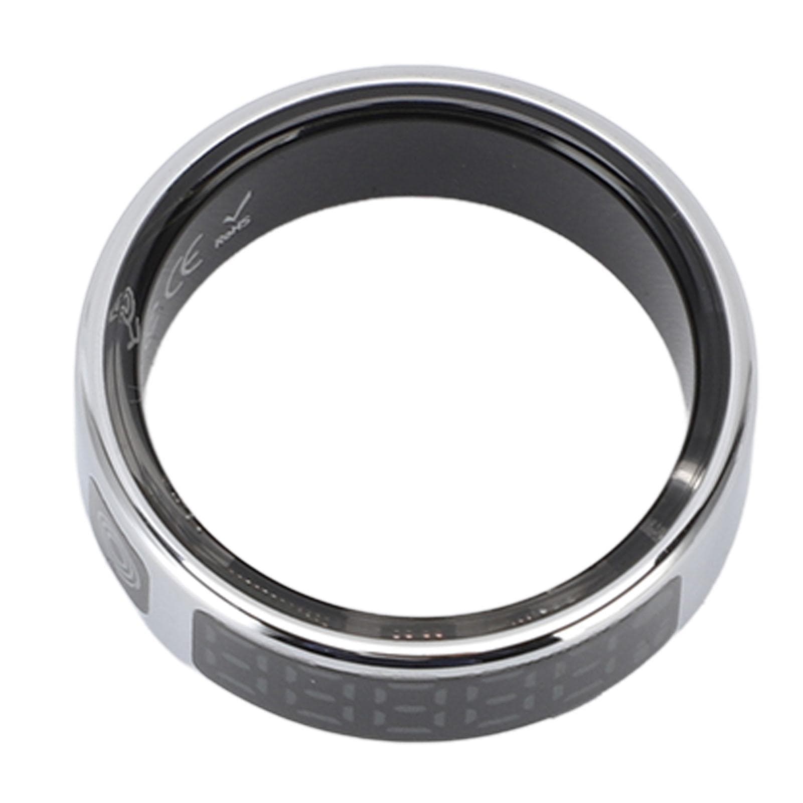 Smart Ring Health Tracker with Screen IP68 Activity Tracker Ring Touch Page Turner Gesture Control Size 8