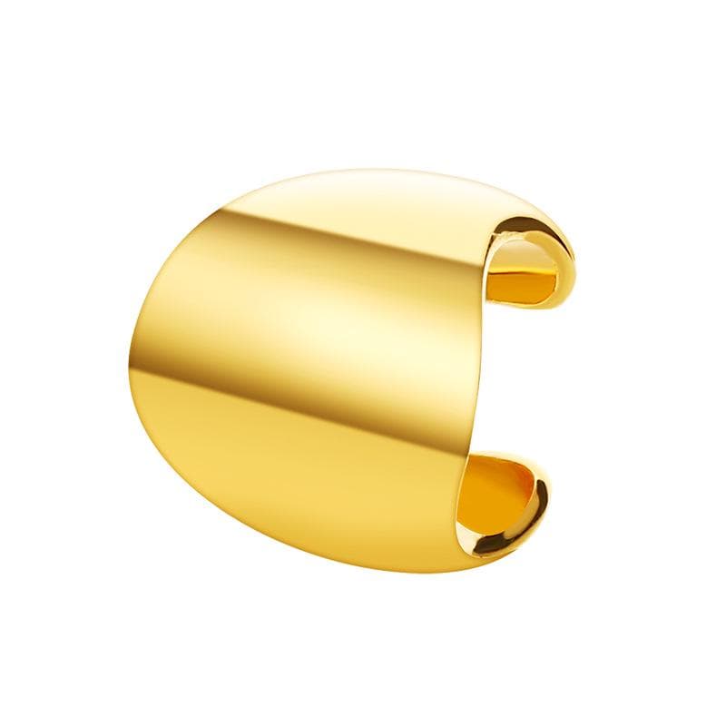 Fashion Ear Clip Simple Metal Polished Ear Bone Clip Punk Retro Wide Version Ear Pierced Earrings gold