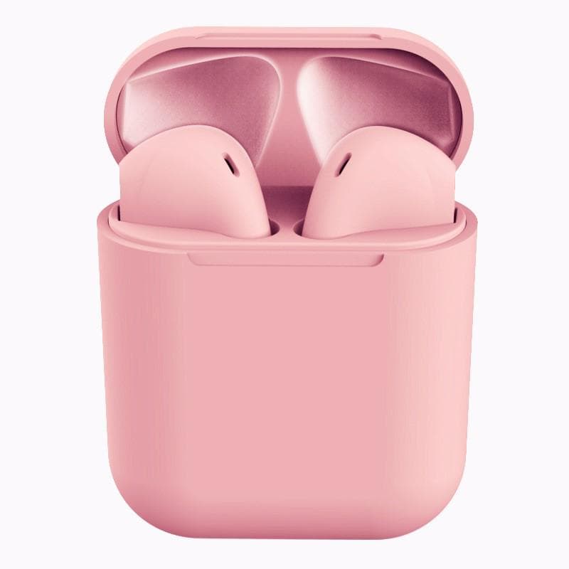 Macaron InPods 12 i12 TWS Wireless Earphone Bluetooth HiFi Sports Earphones for IPhone Xiaomi Samsung pink