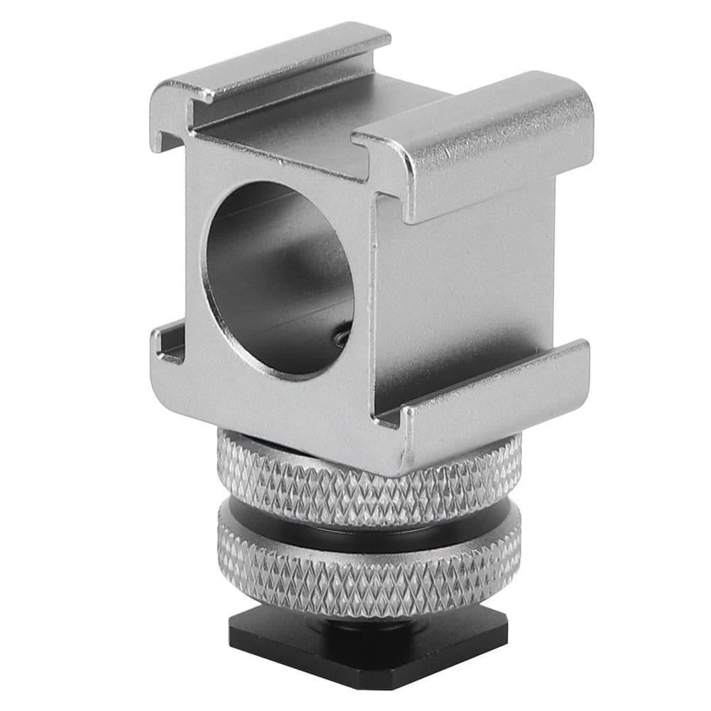 Camera Three Heads Hot Shoe Mount Fill Light Microphone Monitor Stand Cold Shoe Accessory